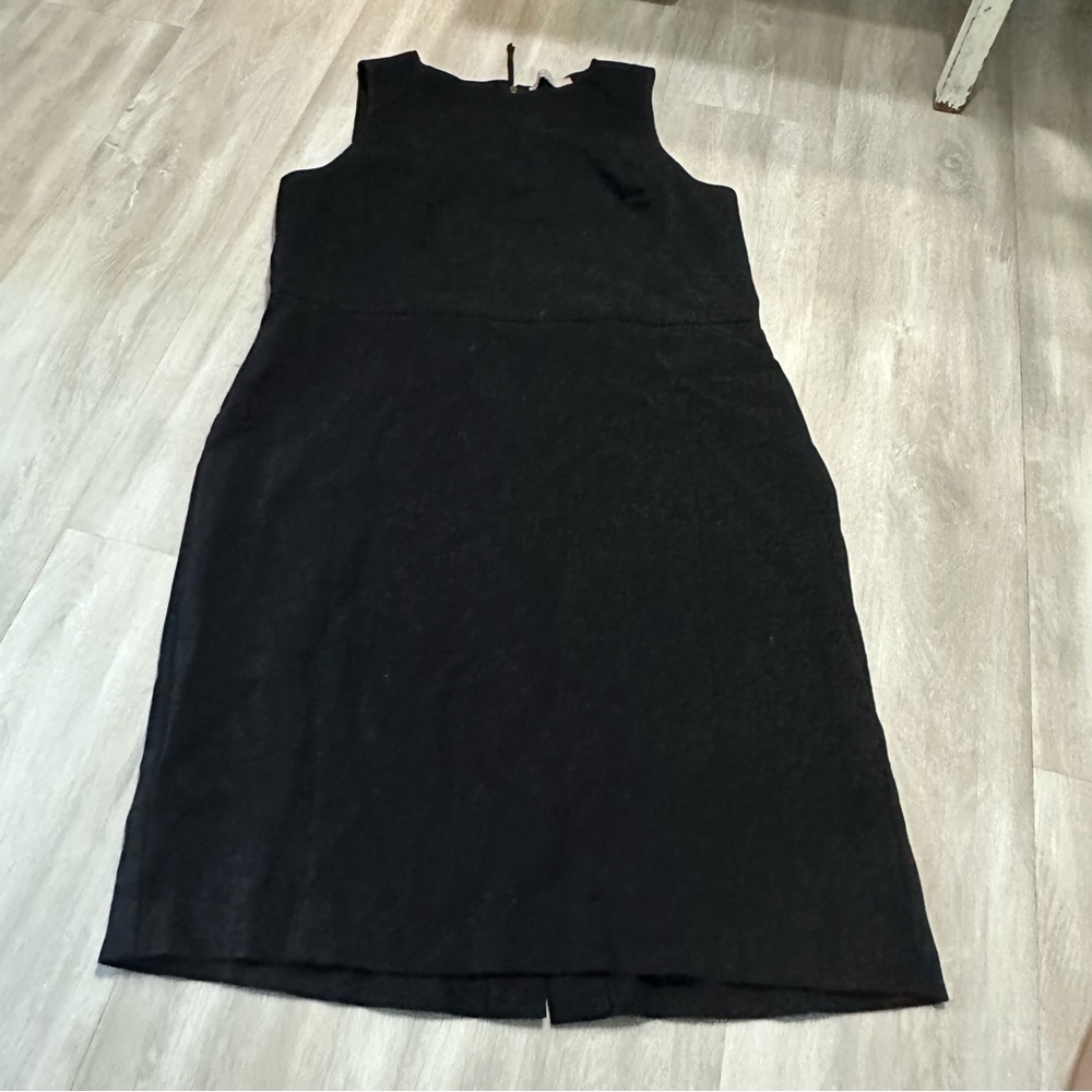 Ann Taylor Loft Black Heavy Knit Sleeveless Shift Dress Sz XL